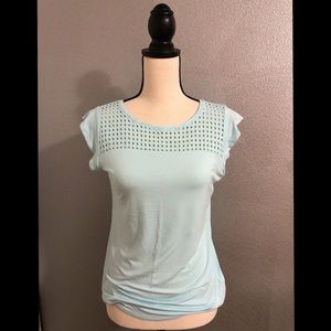 Maison Jules Ruffled Sleeves Top